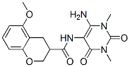 n-(6-氨基-1,2,3,4-四氢-1,3-二甲基-2,4-二氧代-5-嘧啶)-3,4-二氢-5-甲氧基-2H-1-苯并吡喃-3-羧酰胺结构式_166115-78-2结构式