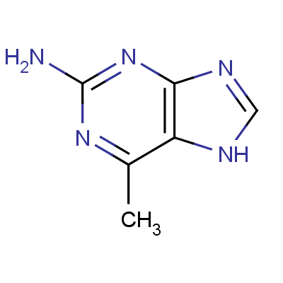 6-甲基-9H-嘌呤-2-胺结构式_1681-10-3结构式