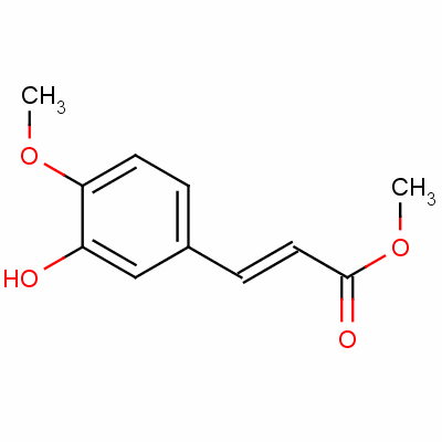 3-(3-羟基-4-甲氧基苯基)丙烯酸甲酯结构式_16980-82-8结构式