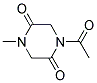 (9ci)-1-乙酰基-4-甲基-2,5-哌嗪二酮结构式_170376-79-1结构式