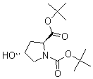 (2S,4R)-4-羟基-1,2-吡咯烷二羧酸1,2-二(1,1-二甲基乙基)酯结构式_170850-75-6结构式