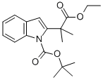 2-(2-(乙氧基羰基)丙烷-2-基)-1H-吲哚-1-羧酸叔丁酯结构式_172226-79-8结构式