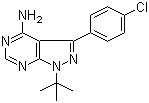 3-(4-氯苯基) 1-(1,1-二甲基乙基)-1H-吡唑并[3,4-d]嘧啶-4-胺结构式_172889-27-9结构式