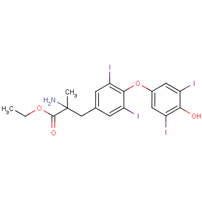 甲状腺素乙酯结构式_17365-01-4结构式