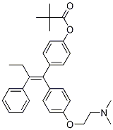 (E)-1-[4-[2-(N,N-二甲基氨基)乙氧基]苯基]-1-[4-(三甲基乙酰氧基)苯基]-2-苯基-1-丁烯结构式_177748-19-5结构式