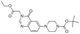 1-N-Boc-4-(3-乙氧基羰基甲基-4-氧代-3,4-二氢-喹唑啉-6-基)哌嗪结构式_183622-37-9结构式