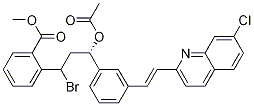 2-[(3S)-3-(乙酰基氧基)-1-溴-3-[3-[(1e)-2-(7-氯-2-喹啉)乙烯]苯基]丙基]-苯甲酸甲酯结构式_184763-69-7结构式