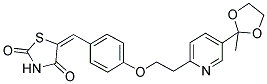 5-[4-[2-[5-(2-甲基-1,3-二氧杂烷-2-基)-2-吡啶]乙氧基]亚苄基]-2,4-噻唑烷二酮结构式_184766-62-9结构式