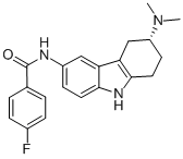 N-[(3R)-3-(二甲基氨基)-2,3,4,9-四氢-1H-咔唑-6-基]-4-氟苯甲酰胺盐酸盐结构式_186544-26-3结构式