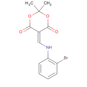 5-(2-溴-苯基氨基)-亚甲基-2,2-二甲基-1,3二噁烷-4,6-二酮结构式_187278-04-2结构式