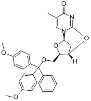 5-O-(4,4-二甲氧基三苯甲游基)-2,3-脱水胸腺嘧啶脱氧核苷结构式_191474-13-2结构式