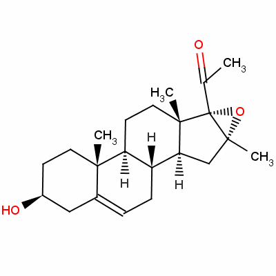 16beta-甲基-16alpha,17alpha-环氧孕甾烯醇酮结构式_1922-48-1结构式