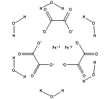 草酸铁六水结构式_19469-07-9结构式