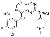 N4-(3-氯-4-氟-苯基)-N6-(1-甲基-4-哌啶)嘧啶并5,4-d嘧啶-4,6-二胺结构式_196612-93-8结构式