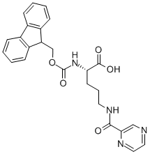 Fmoc-orn(pyrazic)-oh结构式_201046-61-9结构式