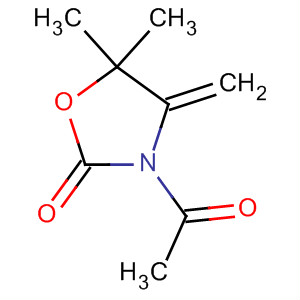 (9ci)-3-乙酰基-5,5-二甲基-4-亚甲基-2-噁唑烷酮结构式_202920-26-1结构式