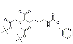 (5S)-N-苄氧基羰基-N-(5-氨基-1-羧基戊基)亚氨基二乙酸三叔丁酯结构式_205379-07-3结构式