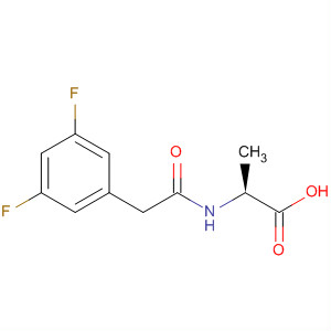 N-[2-(3,5-二氟苯基)乙酰基]-L-丙氨酸结构式_208124-34-9结构式