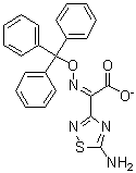 (Z)-2-(三苯甲游基氧基)亚氨基-2-(5-氨基-1,2,4-噻二唑-3-基)乙酸结构式_209467-88-9结构式