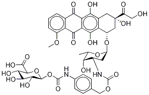 3-N-羧酸1-beta-D-葡糖苷酸-[4-(甲基)苯基]氨基甲酸酯酯多柔比星结构式_211364-63-5结构式