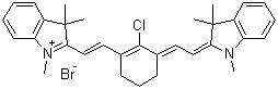2-[2-[2-氯-3-[2-(1,3-二氢-1,3,3-三甲基-2H-吲哚-2-亚基)乙亚基]-1-环己烯-1-基]乙烯基]-1,3,3-三甲基-3H-吲哚溴化物结构式_212964-63-1结构式