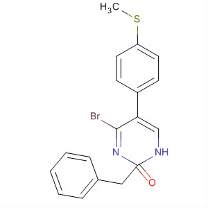 2-苄基-4-溴-5-(4-(甲基硫代)苯基)吡嗪-3(2H)-酮结构式_213764-19-3结构式