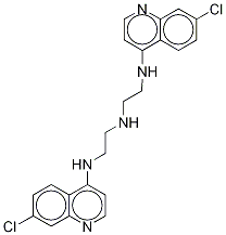 N-(7-氯-4-喹啉)-N’-[2-[(7-氯-4-喹啉)氨基]乙基]-1,2-乙烷二胺
结构式_215592-20-4结构式