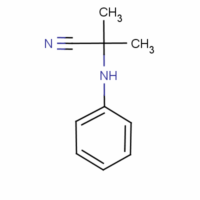 2-甲基-2-苯基氨基-丙腈结构式_2182-38-9结构式