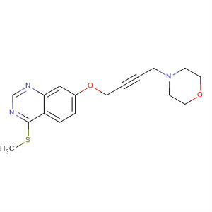 4-甲基硫烷-7-(4-吗啉-2-丁炔-1-基氧基)喹唑啉结构式_220896-44-6结构式