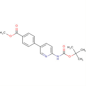 4-[2-(叔丁氧基羰基氨基)吡啶-5-基]苯甲酸甲酯结构式_222986-53-0结构式