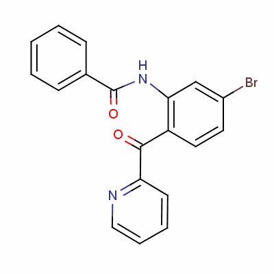 2-(2-苯甲酰胺-5-溴苯甲酰基)吡啶结构式_22753-88-4结构式