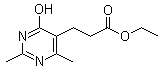 3-(4-羟基-2,6-二甲基-嘧啶-5-基)-丙酸乙酯结构式_22814-29-5结构式