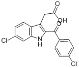 6-氯-2-(4-氯苯甲酰基)吲哚-3-乙酸结构式_231292-16-3结构式