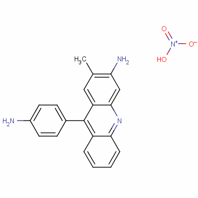 3-氨基2-甲基-9-(4-氨基苯基)吖啶硝酸结构式_2391-28-8结构式