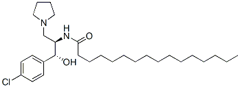N-[(1R,2R)-2-(4-氯苯基)-2-羟基-1-(1-吡咯烷甲基)乙基]-十六酰胺结构式_245329-88-8结构式