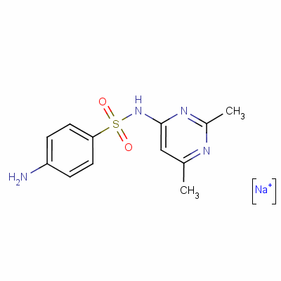 4-氨基-N-(2,6-二甲基嘧啶-4-基)苯磺酰胺钠盐结构式_2462-17-1结构式