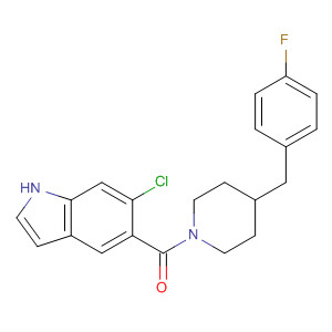 6-氯-(4-(4-氟苄基)哌啶基)吲哚-5-羧酰胺结构式_251107-17-2结构式