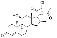 21-氯-9-氟-11β,17-二羟基-16β-甲基-4-孕烯e-3,20-二酮 17-丙酸酯结构式_25120-99-4结构式