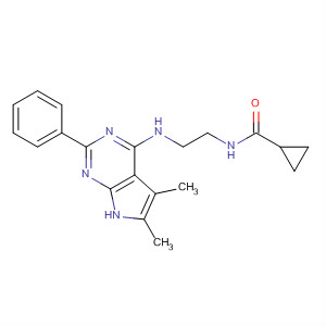N-[2-[(5,6-二甲基-2-苯基-7h-吡咯并[2,3-d]嘧啶-4-基)氨基]乙基]环丙烷羧酰胺结构式_251946-27-7结构式