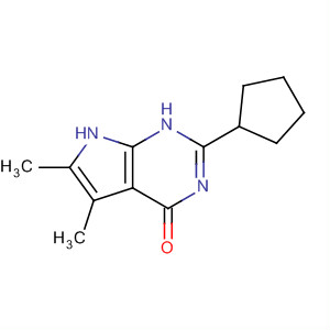 2-环戊基-3,7-二氢-5,6-二甲基-4H-吡咯并[2,3-d]嘧啶-4-酮结构式_251947-00-9结构式