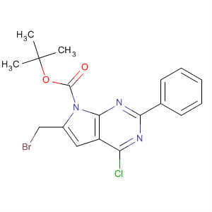 6-(溴甲基)-4-氯-2-苯基-7h-吡咯并[2,3-d]嘧啶-7-羧酸叔丁酯结构式_251947-26-9结构式
