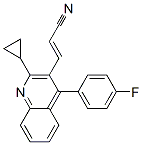 (2E)-3-[2-环丙基-4-(4-氟苯基)-3-喹啉基]-2-丙腈结构式_256431-72-8结构式
