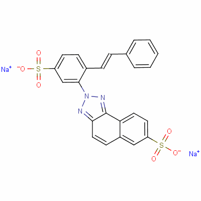 2-[4-(2-苯基乙烯)-3-硫苯基]-2H-萘并[1,2-d]噻唑-7-磺酸结构式_2583-80-4结构式