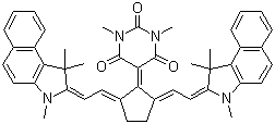 2,4,6(1H,3h,5h)-5-[2,5-双[2-(1,3-二氢-1,1,3-三甲基-2H-benz[e]吲哚-2-基idene)亚乙基]环戊基idene]-1,3-二甲基嘧啶三酮结构式_259133-57-8结构式