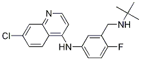 7-氯-N-[3-[[(1,1-二甲基乙基)氨基]甲基]-4-氟苯基]-4-喹啉胺结构式_260540-97-4结构式