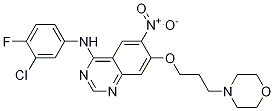 N-(3-氯-4-氟苯基)-7-(3-吗啉丙氧基)-6-硝基喹唑啉-4-胺结构式_267243-64-1结构式