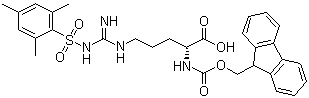 N-Fmoc-n-(三甲苯-2-磺酰基)-d-精氨酸结构式_268204-88-2结构式
