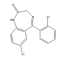 地洛西泮结构式_2894-67-9结构式