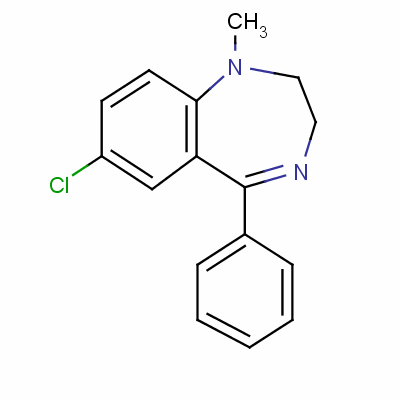 美达西泮结构式_2898-12-6结构式