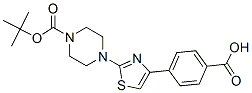4-[2-(4-叔丁氧羰基哌嗪)噻唑]苯甲酸结构式_294622-59-6结构式